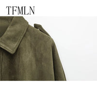 Chic Suede Cropped Bomber Jacket™