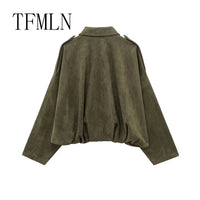 Chic Suede Cropped Bomber Jacket™
